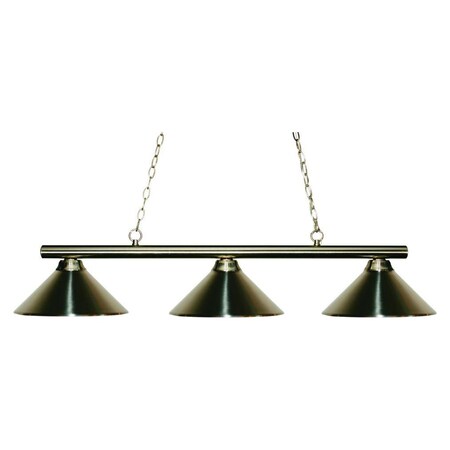 Z-Lite Nckl Sharp Shooter 3 Light Chandelier w/Metal Brshd Nckl Metal Shade 155-3BN-MBN